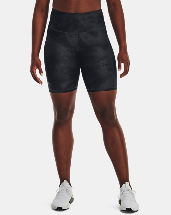 Women's HeatGear® Bike Shorts, Black, pdpMainDesktop image number 3